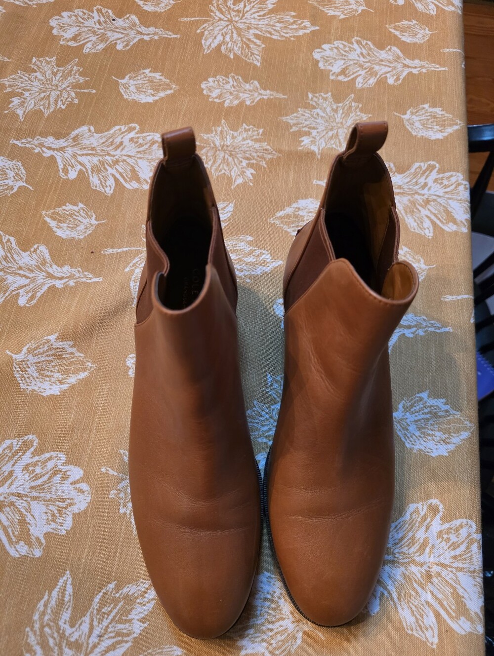 Cole Haan Cognac Leather Ankle Booties